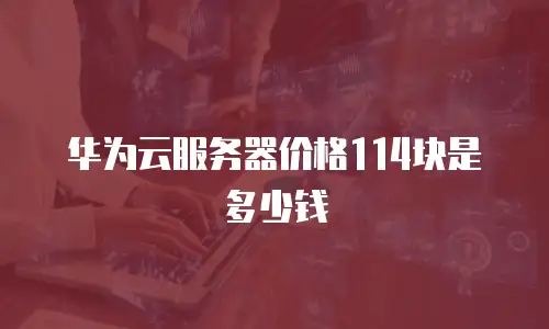 华为云服务器价格114块是多少钱