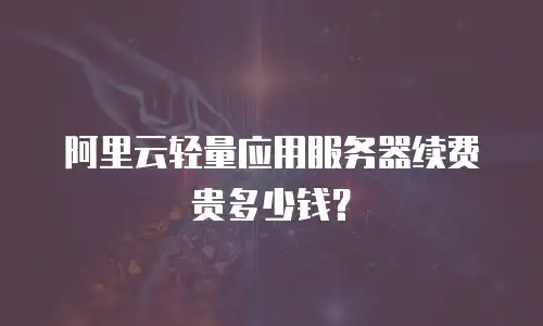 阿里云轻量应用服务器续费贵多少钱？
