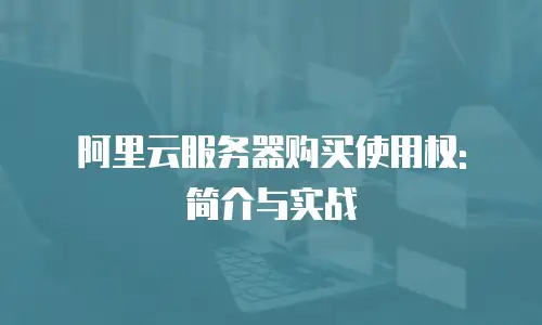 阿里云服务器购买使用权: 简介与实战