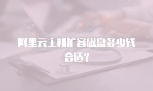 阿里云主机扩容磁盘多少钱合适？