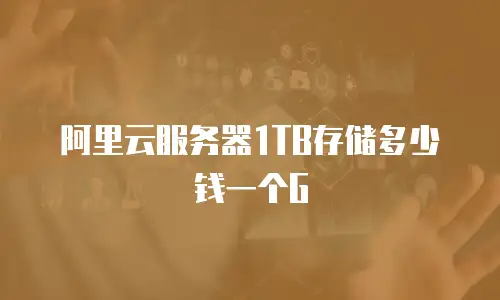 阿里云服务器1TB存储多少钱一个G