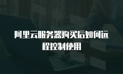 阿里云服务器购买后如何远程控制使用