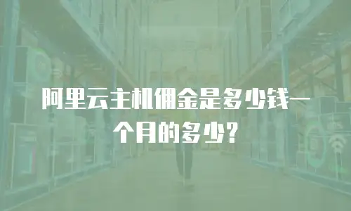 阿里云主机佣金是多少钱一个月的多少？