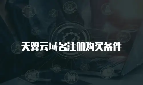 天翼云域名注册购买条件