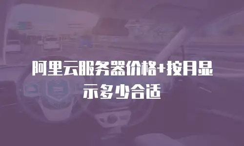 阿里云服务器价格+按月显示多少合适