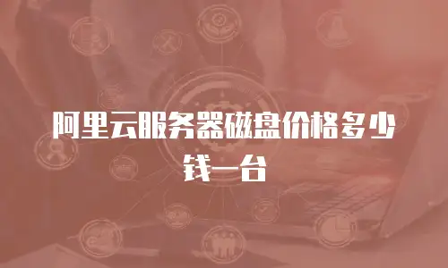 阿里云服务器磁盘价格多少钱一台