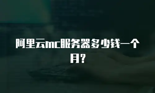 阿里云mc服务器多少钱一个月？