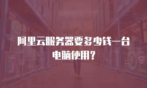 阿里云服务器要多少钱一台电脑使用？