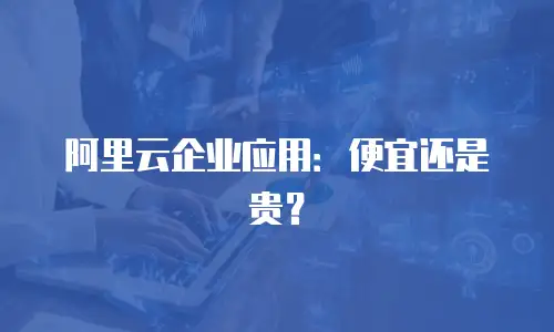 阿里云企业应用：便宜还是贵？