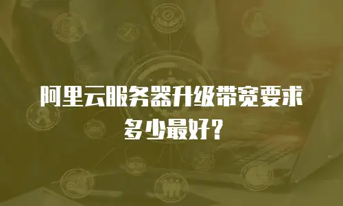 阿里云服务器升级带宽要求多少最好？