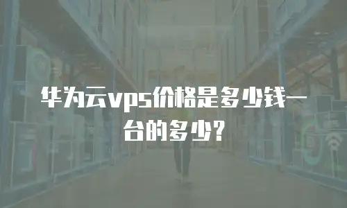 华为云vps价格是多少钱一台的多少？