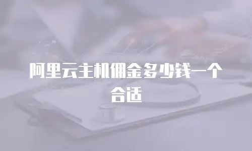 阿里云主机佣金多少钱一个合适