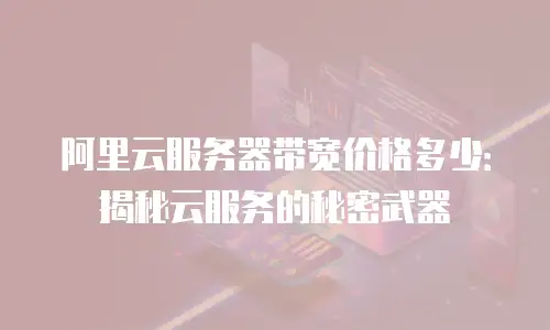 阿里云服务器带宽价格多少：揭秘云服务的秘密武器