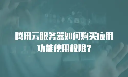 腾讯云服务器如何购买应用功能使用权限？