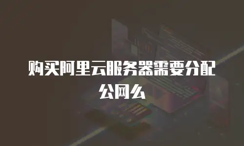 购买阿里云服务器需要分配公网么