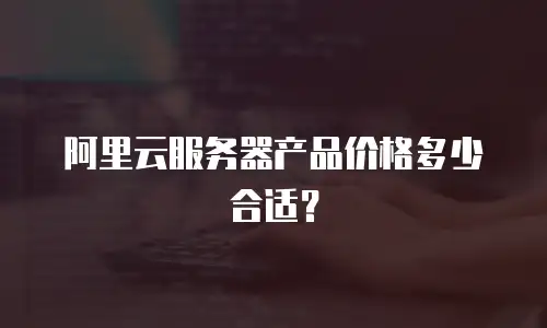阿里云服务器产品价格多少合适？