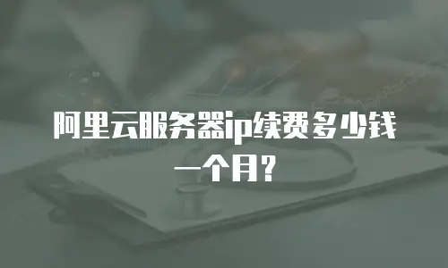 阿里云服务器ip续费多少钱一个月？