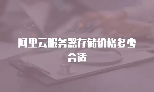 阿里云服务器存储价格多少合适