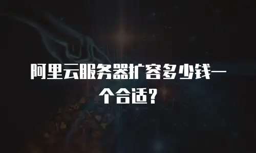 阿里云服务器扩容多少钱一个合适？