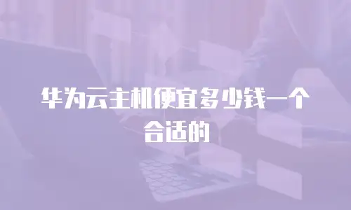 华为云主机便宜多少钱一个合适的