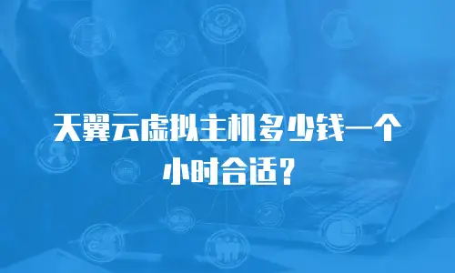 天翼云虚拟主机多少钱一个小时合适？