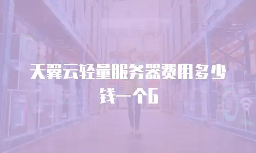 天翼云轻量服务器费用多少钱一个G