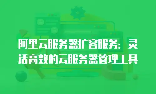 阿里云服务器扩容服务：灵活高效的云服务器管理工具