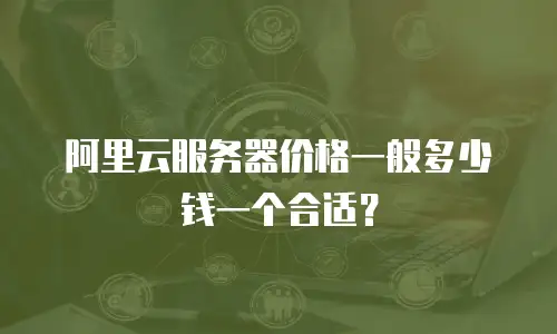 阿里云服务器价格一般多少钱一个合适？