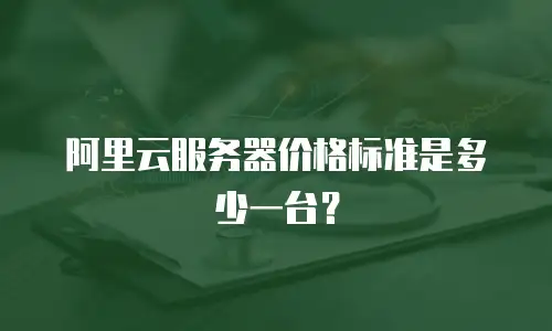 阿里云服务器价格标准是多少一台？