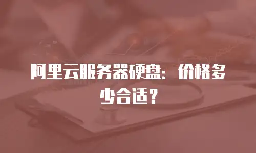 阿里云服务器硬盘：价格多少合适？