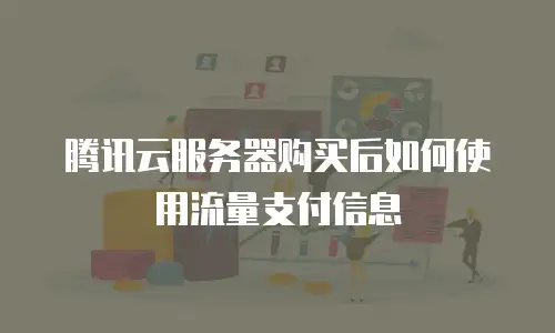 腾讯云服务器购买后如何使用流量支付信息