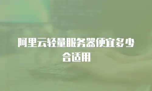 阿里云轻量服务器便宜多少合适用