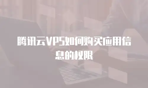 腾讯云VPS如何购买应用信息的权限