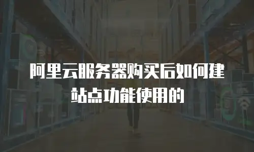 阿里云服务器购买后如何建站点功能使用的