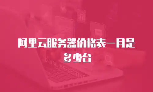 阿里云服务器价格表一月是多少台