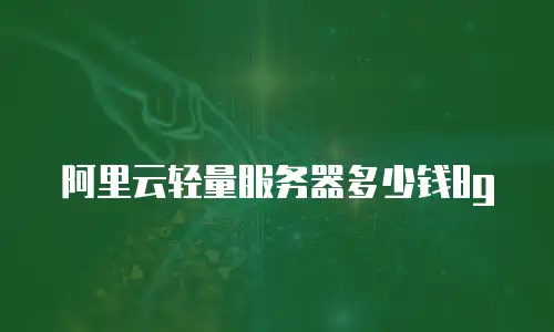 阿里云轻量服务器多少钱8g