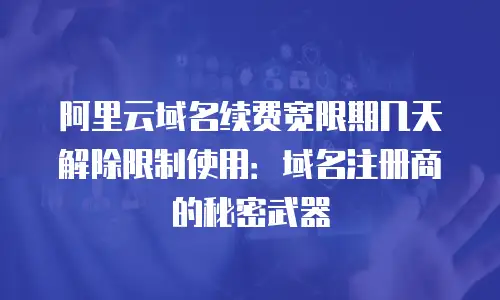 阿里云域名续费宽限期几天解除限制使用：域名注册商的秘密武器