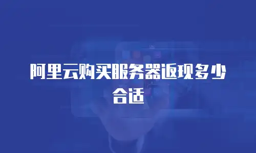 阿里云购买服务器返现多少合适