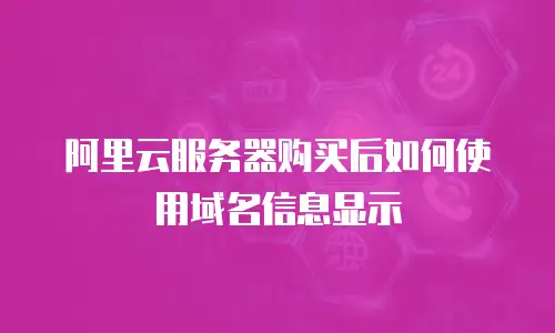 阿里云服务器购买后如何使用域名信息显示