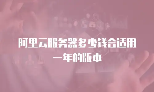 阿里云服务器多少钱合适用一年的版本