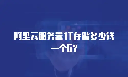 阿里云服务器1T存储多少钱一个G？