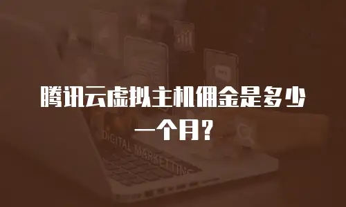 腾讯云虚拟主机佣金是多少一个月？