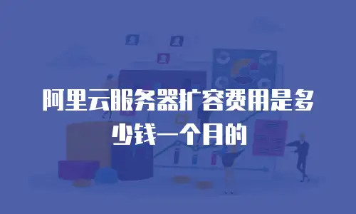 阿里云服务器扩容费用是多少钱一个月的