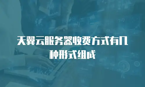 天翼云服务器收费方式有几种形式组成