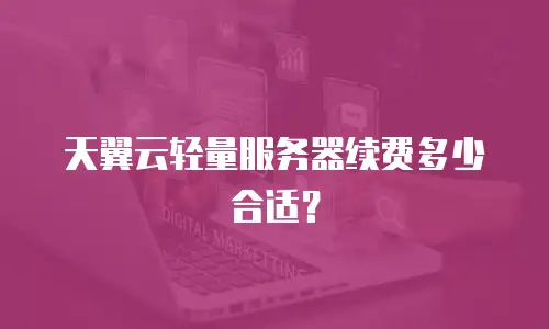 天翼云轻量服务器续费多少合适？
