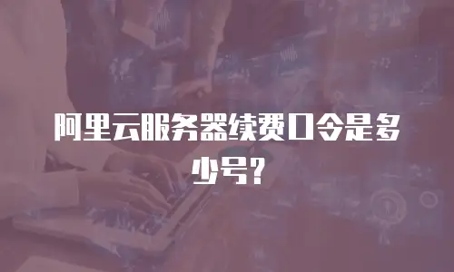 阿里云服务器续费口令是多少号？