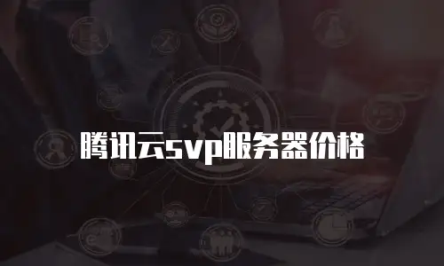 腾讯云svp服务器价格
