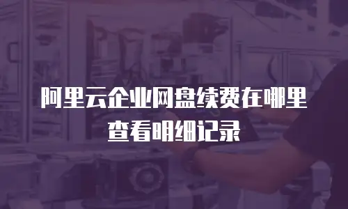 阿里云企业网盘续费在哪里查看明细记录