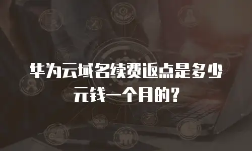 华为云域名续费返点是多少元钱一个月的？