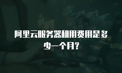 阿里云服务器租用费用是多少一个月？